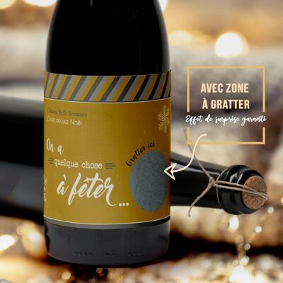 Grandma's scratch wine label - Christmas