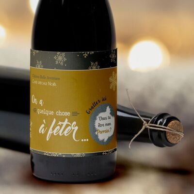 Godfather wine label - Christmas