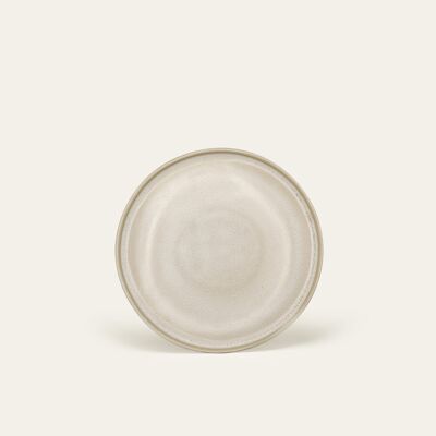 Eelina small plate - Cappuccino Beige (ø 21.5 x 1.7 cm) - EDDA stoneware - Stoneware - Tableware - Made in Portugal - Raised in the Alps