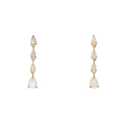 Boucles d'oreilles bougies pierre de lune