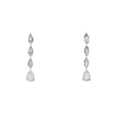 Candile silver moonstone earrings