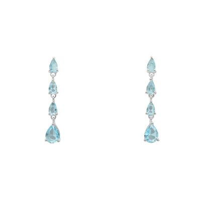Light blue silver Candile earrings