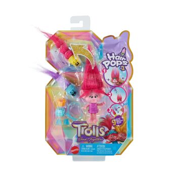 Mattel - HNF10 - Dreamworks – Les Trolls 3 – Hair Pops – Poupée Reine Poppy 4