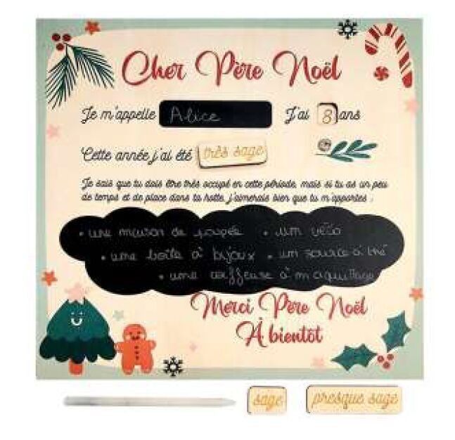 Modulares Panel „Lieber Weihnachtsmann“