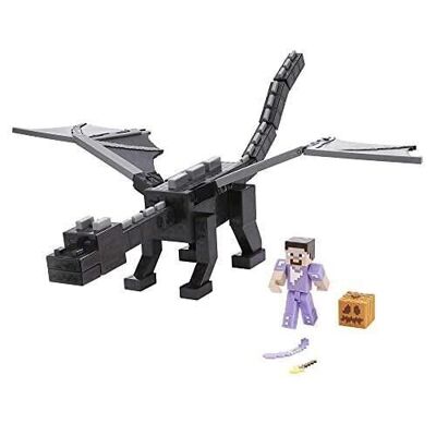 Mattel - HHW17 - minecraft - figura del dragón ender definitivo