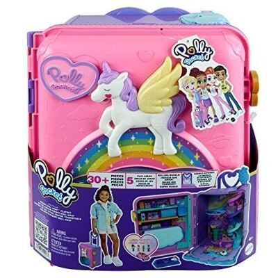 Mattel - HKV43 - Polly Pocket - Polly Pocket Pollyville Suitcase Box