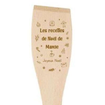 Spatule en bois "Les recettes de Noël de…"