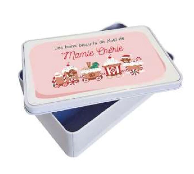 Scatola in metallo "Treno dei Biscotti di Natale"