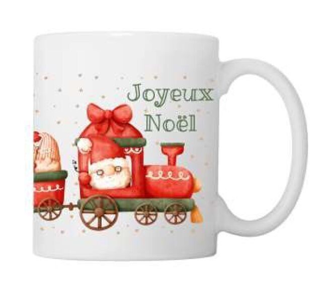Taza “Feliz Navidad” - Tren