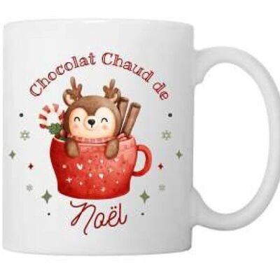 Tasse „Weihnachtsheiße Schokolade“.