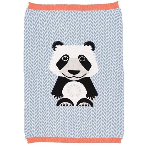 Couverture en tricot panda