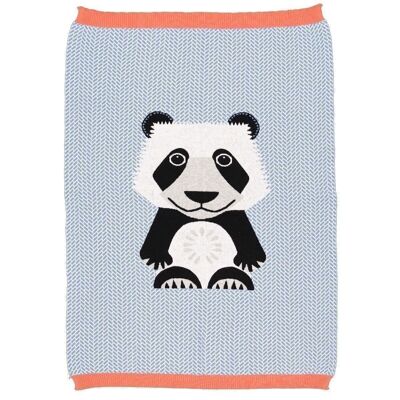 Panda knit blanket