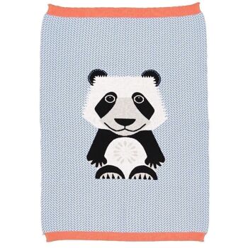 Couverture en tricot panda 1