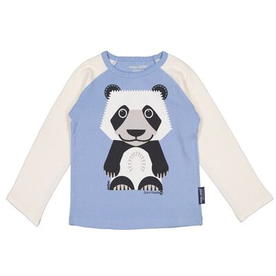 T-shirt raglan a maniche lunghe con panda