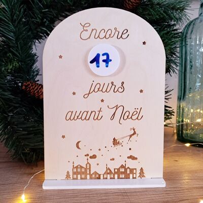 Reusable advent calendar counting down days until Christmas