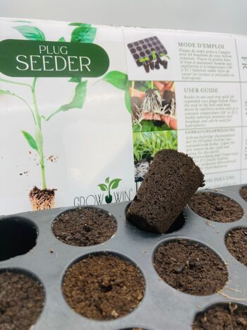 Grow-Win Plug Seeder, plateau pour semis de graines potagères pret à l'emploi 1