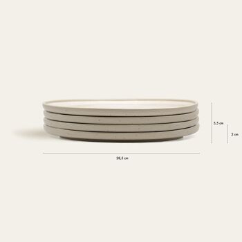 Service multi-pièces mixte - gris & beige (assiette, bol, bol) - Grès EDDA - service de table - Fabriqué au Portugal - Élevé dans les Alpes 9