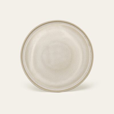 Eelina large plate - Cappuccino Beige (ø 28.5 x 2.0 cm) - EDDA stoneware - Stoneware - Tableware - Made in Portugal - Raised in the Alps