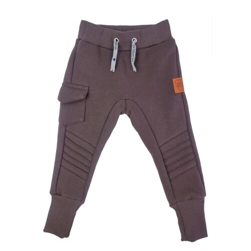 Kids Trousers with stitches brown