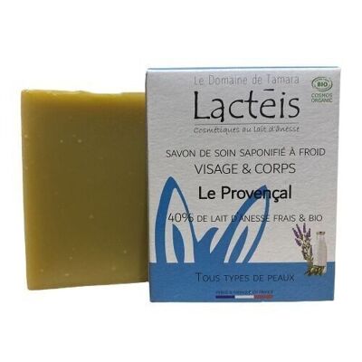 COSMOS ORGANIC soap with 40% fresh and ORGANIC donkey milk - Cold saponified - Le Provençal