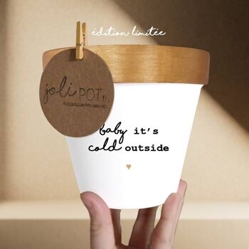 Pot de fleur doré, cache-pot or "Baby it's cold outside ♥" 1