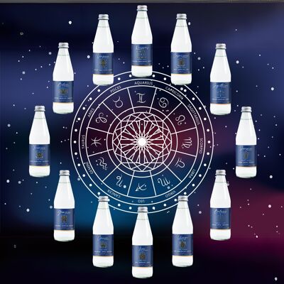 Bottiglia d'acqua Astro - Acqua ricaricata personalizzata per segno zodiacale