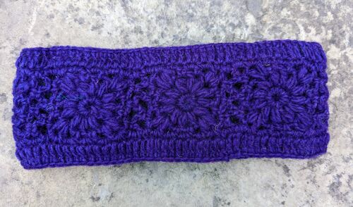 Purple Crocheted Headband