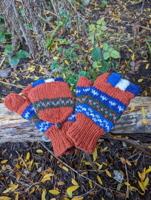 Harvest Foldover Mittens / Glove