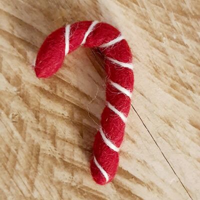 Cannes de bonbon de Noël en feutre fait à la main