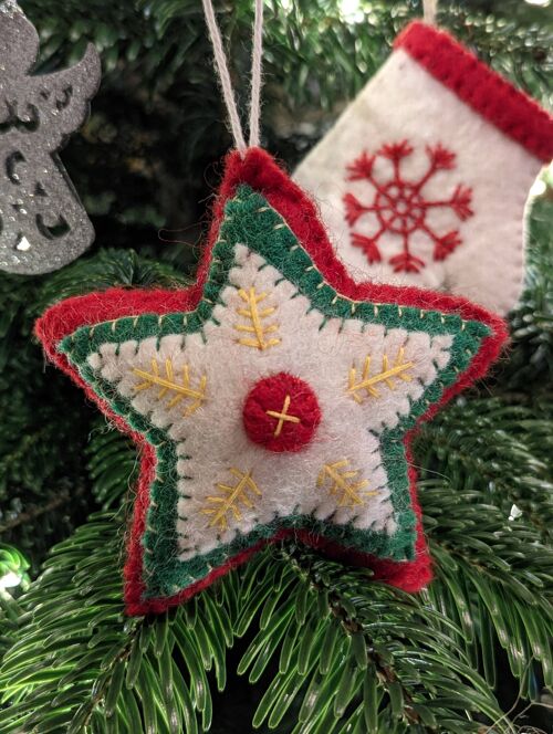 Felt Embroidered Christmas Star