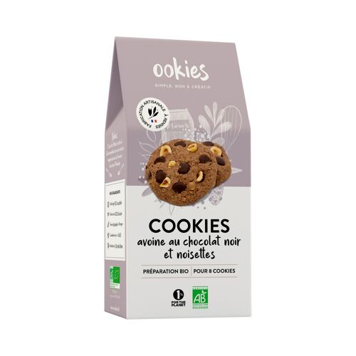 Préparation pour Gâteaux Bio - Cookie Avoine au Chocolat Noir et Noisettes