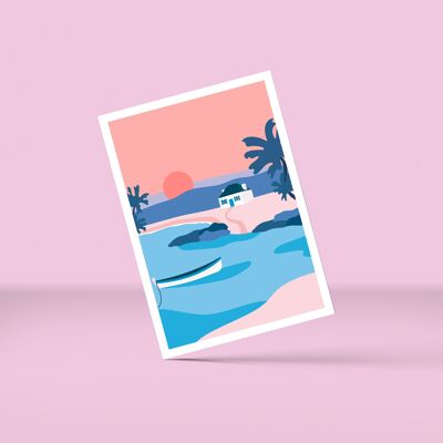Insel-Postkarte