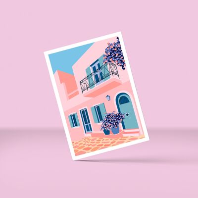 ROSA HAUS-Postkarte
