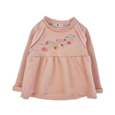 Girls Embroidery Blouse beige