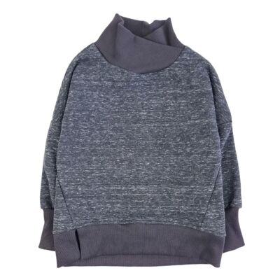 Kids Rollneck Sweatshirt messy black