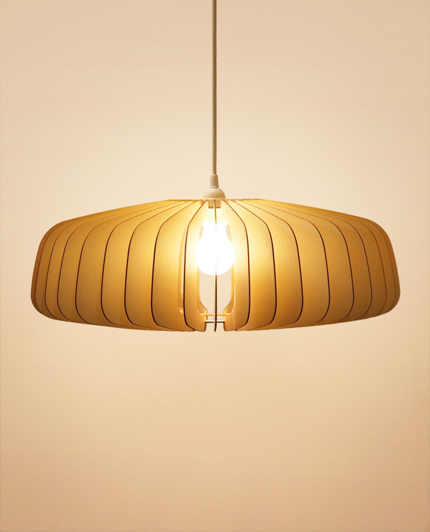 Lampada a sospensione con ortensia riciclata