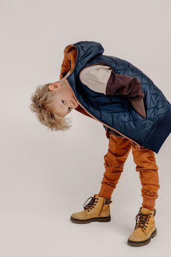 GILET LONG ENFANT marine 2