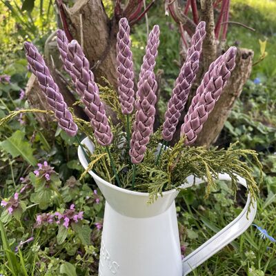 Ceramic Flower Lavender, Plant stake