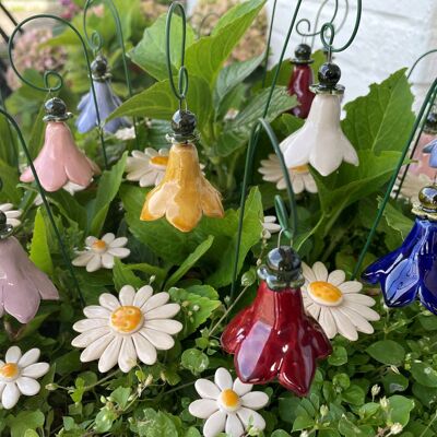 Hanging Ceramic Bellflower, Plant stake