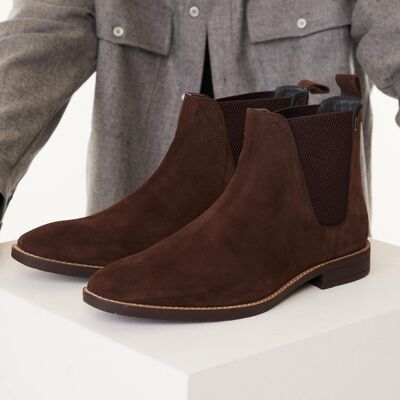 MENS FINCHLEY BROWN  SUEDE CHELSEA BOOT