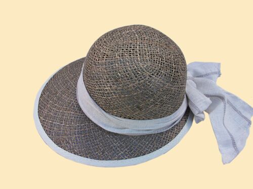 Sombrero capota con pañuelo de algodon