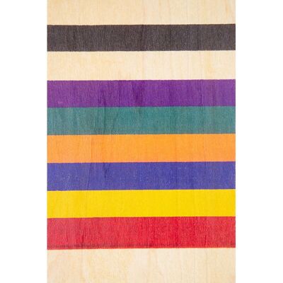 Cartolina in legno - colori bnf multicolori