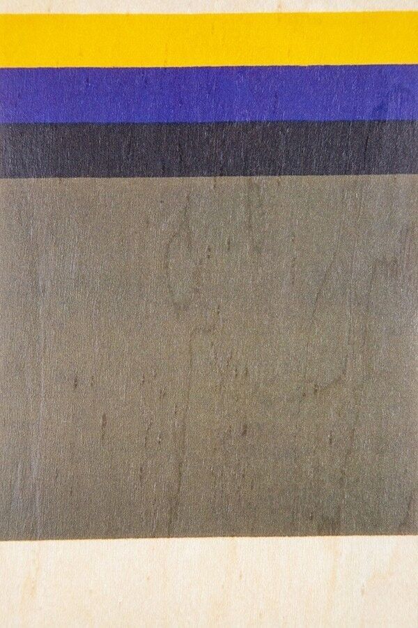 Cartolina in legno - colori bnf giallo kaki