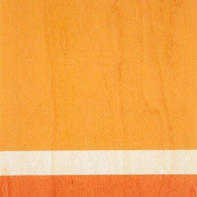Postkarte aus Holz - bnf Farben orange