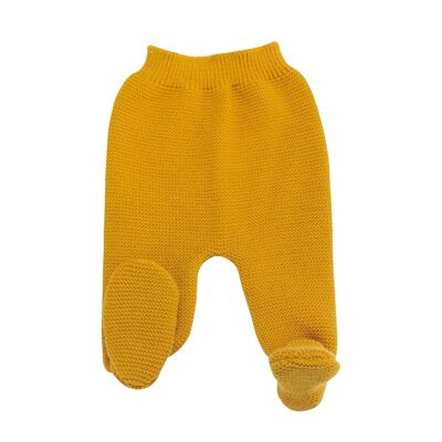Mustard knit pants 0/1m