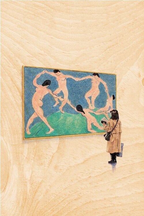 Carte postale en bois- leisure Matisse