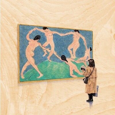 Postal de madera - ocio Matisse