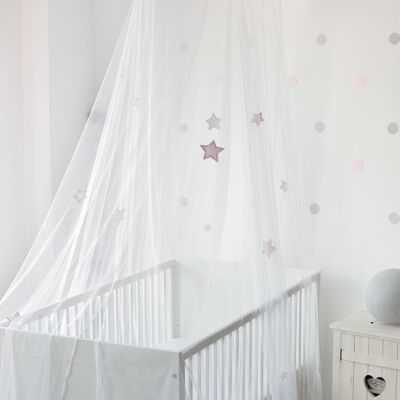 Bed canopy - pink stars