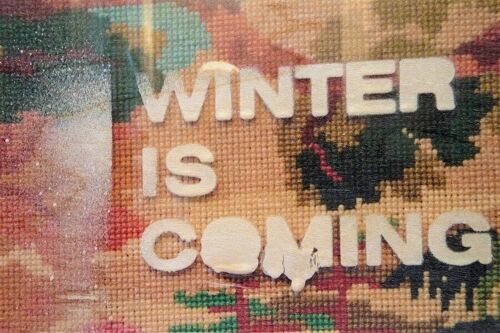 Carte postale en bois- slogans winter