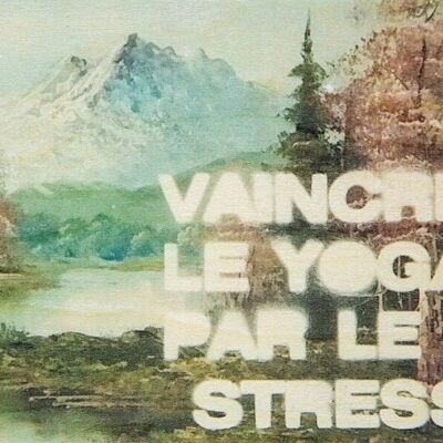 Postal de madera- lemas de yoga